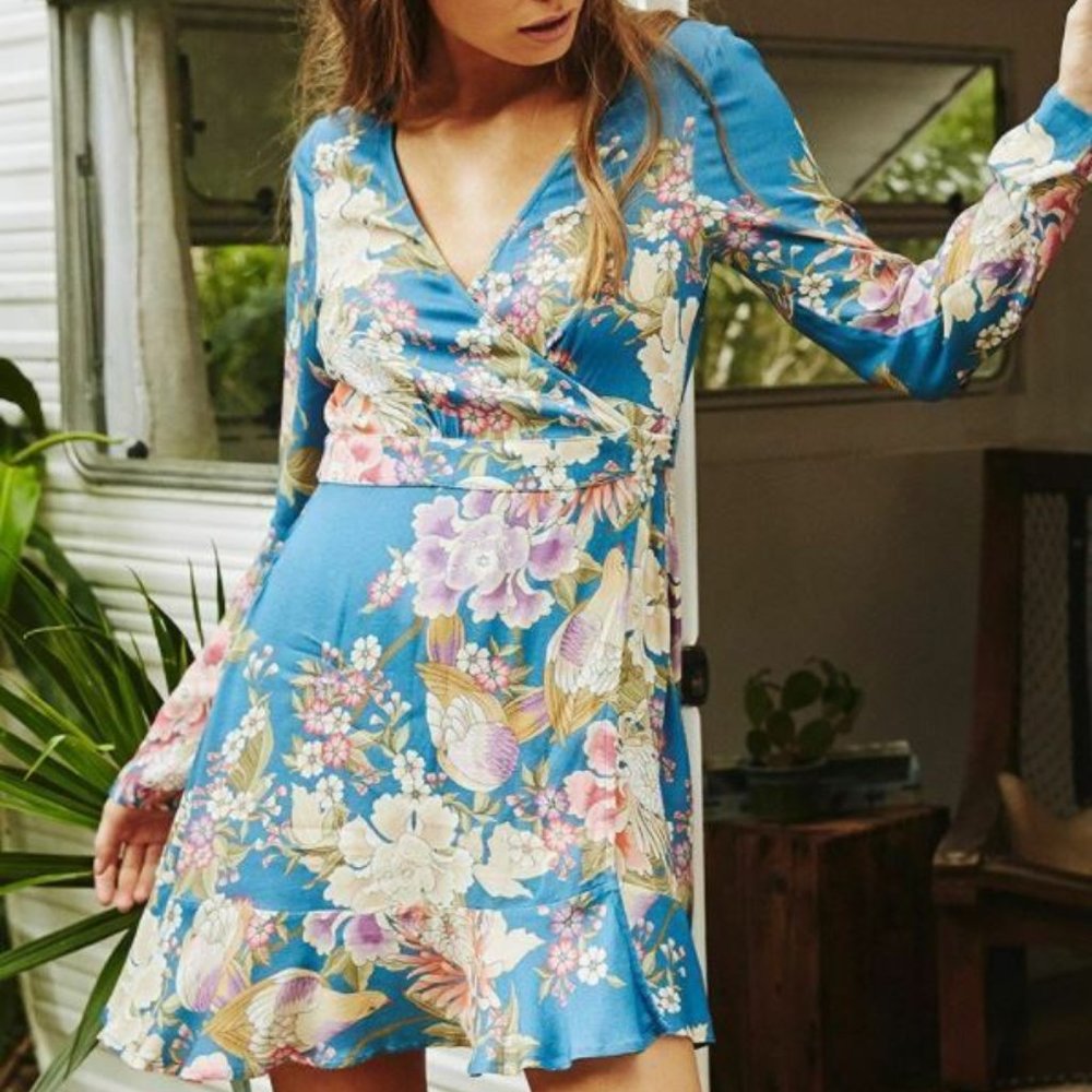Spell & The Gypsy Blue Skies Wrap Dress - Picture 1 of 4
